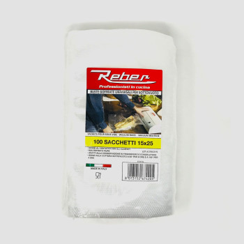 15x25 - 100PZ SACCHETTI GOFFRATI REBER PER SOTTOVUOTO