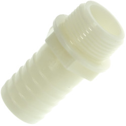 20 X 1 - RACCORDO NYLON PORTAGOMMA E FILETTO GAS MASCHIO PER TUBI FLESSIBILI