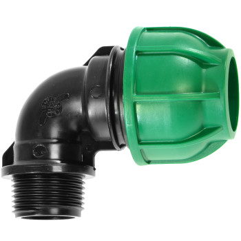 25 MM X 1/2 MASCHIO - GOMITO 90 GRADI CURVA COMPRESSIONE TUBO PN IRRIGAZIONE