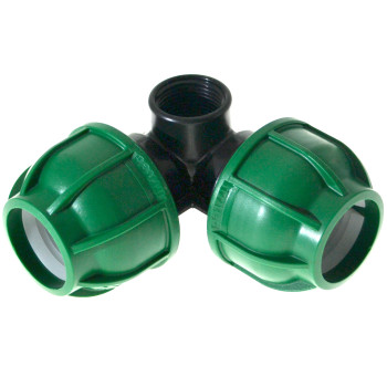 25MM X 1/2 X 25MM GOMITO PER POP-UP RACCORDO A COMPRESSIONE TUBO PN IRRIGAZIONE