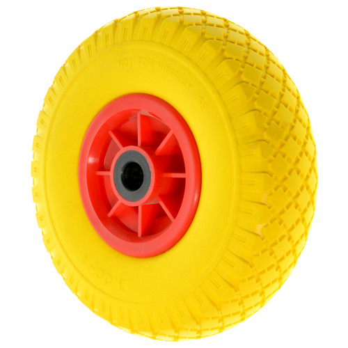 260x75 Ø FORO 20 - RUOTA CARRELLO GOMMA PIENA ANTIFORATURA POLIURETANO ANTIFORO RICAMBIO
