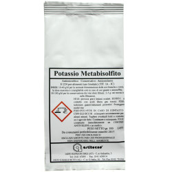100 GR - METABISOLFITO DI POTASSIO INIBENTE SELETTIVO VINO ENOLOGIA SANITIZZANTE