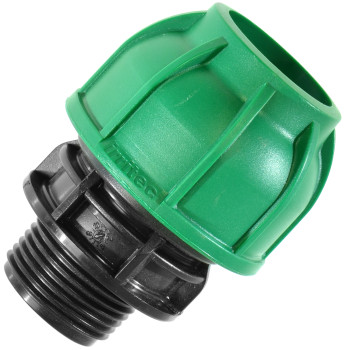 32 MM X 1 RACCORDO MASCHIO A COMPRESSIONE PER TUBO PN IRRIGAZIONE GIARDINO