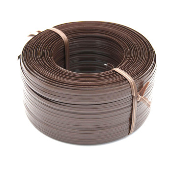 90 MT MARRONE- BOBINA PVC FILO PER LEGATRICE ELETTRONICA - ANIMA  FERRO 0,44 MM - RESISTENZA 14 KG