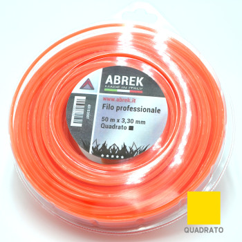 ABREK D. 4,0 MM X 30 MT QUADRATO ARANCIO FILO DECESPUGLIATORE TESTINA GIARDINO