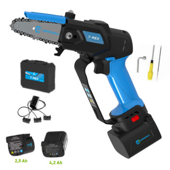 CAMPAGNOLA T-REX POTATORE CORDLESS A BATTERIA PLUG-IN 24V SEGHETTO CON 2 BATTERIE
