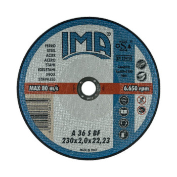 DISCO IMA 115x1 ACCIAIO INOX CENTRO PIANO A60S - 13.300 RPM