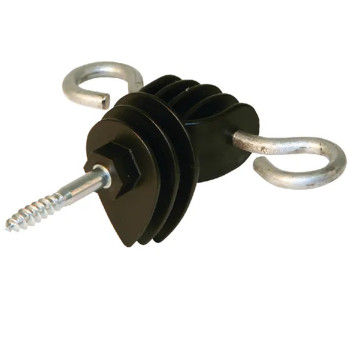 ISOLATORE MANIGLIA PORTA PER PALETTI CON 2 OCCHIELLI RECINTO ELETTRICO ELETTRIFICATO