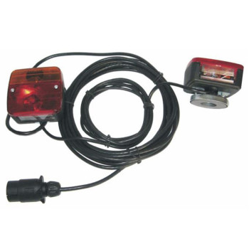 KIT LUCI MAGNETICO CON CAVO 12-24V 12 LED DA 3W FANALI CABLAGGIO 7,5 M / 2,5 M