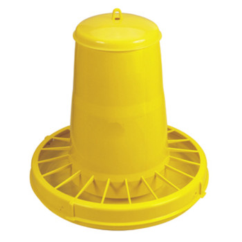 MANGIATOIA A TRAMOGGIA CON COPERCHIO 20 LITRI PER GALLINE, POLLI, PULCINI - NOVITAL