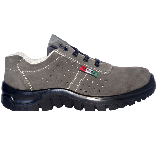 N. 42 - S1P SCARPA ANTINFORTUNISTICA BASSA IN PELLE SCAMOSCIATA SICUREZZA LAVORO