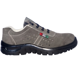 N. 42 - S1P SCARPA ANTINFORTUNISTICA BASSA IN PELLE SCAMOSCIATA SICUREZZA LAVORO