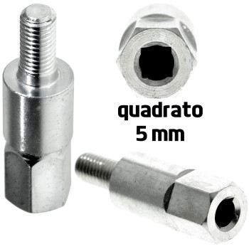 QUADRATO 5 MM - INSERTO ADATTATORE PER COPPIA CONICA DECESPUGLIATORE UNIVERSALE