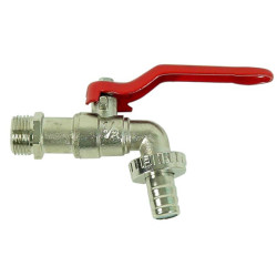 RUBINETTO A SFERA CON PORTAGOMMA 1 TUBO ACQUA GIARDINO GIARDINAGGIO IRRIGAZIONE