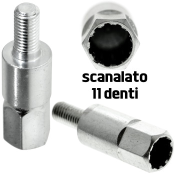 SCANALATO 11 DENTI - INSERTO ADATTATORE COPPIA CONICA DECESPUGLIATORE UNIVERSALE