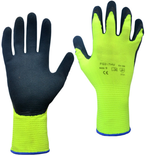 TG 10 GUANTI LAVORO ALTA VISIBILITÀ LATTICE SUPER GRIP ANTINFORTUNISTICA