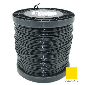 ABREK D. 4,0 MM X 128 MT QUADRO FILO DECESPUGLIATORE BLACK BOBINA TESTINA GIARDINO