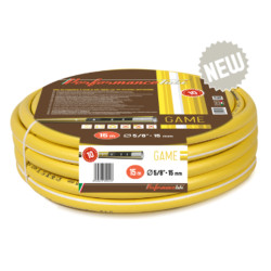 25 MT Ø 1/2 -12,5 MM TUBO GIARDINO GIALLO 5 STRATI ANTITORSIONE IRRIGAZIONE