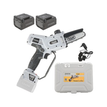 VOLPI SEGHETTO POTATORE KVS5700 POTATURA BARRA 5 LUBRIFICAZIONE AUTOMATICA - 2 BATTERIE AL LITIO 2,5Ah 21,6V