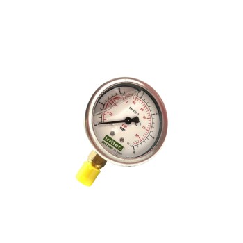 MANOMETRO INOX GLICERINA 0-6 BAR - ATTACCO RADIALE 1/4